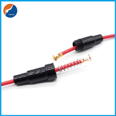 R3-32 5x20mm इनलाइन फ्यूज होल्डर 10A 250VDC बैकेलाइट वायर स्क्रू टाइप: